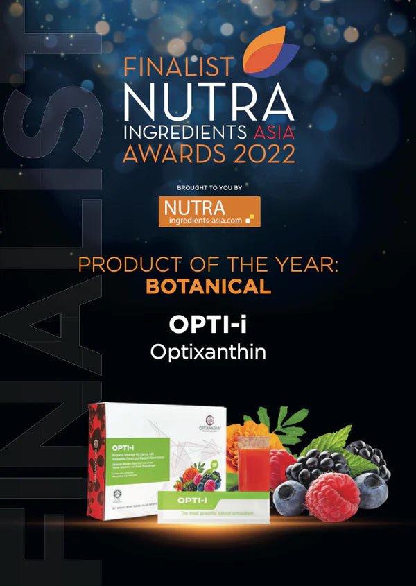 NutraIngredients-Asia Awards: OPTIXANTHIN OPTI-i is a Finalist in the Product of the Year: Botanical Category