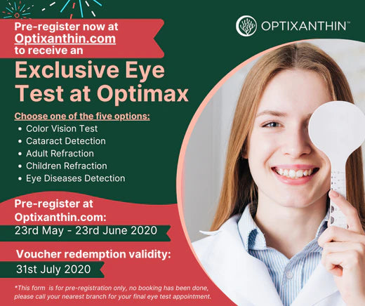 Redeem an Exclusive Eye Test at Optimax, Brought to you by Optixanthin